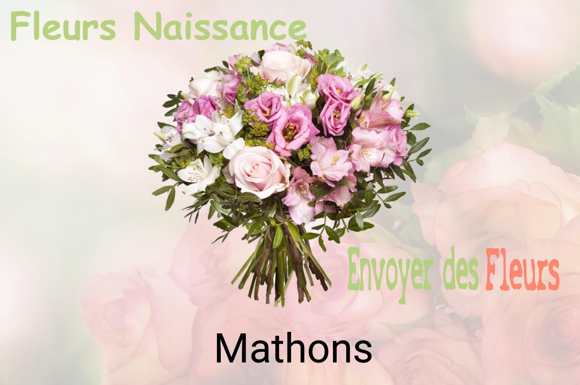 Bouquet de fleurs de naissance livré à Mathons