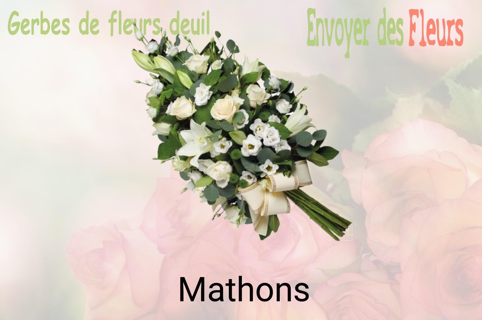 Gerbe de fleurs de deuil livrée à Mathons
